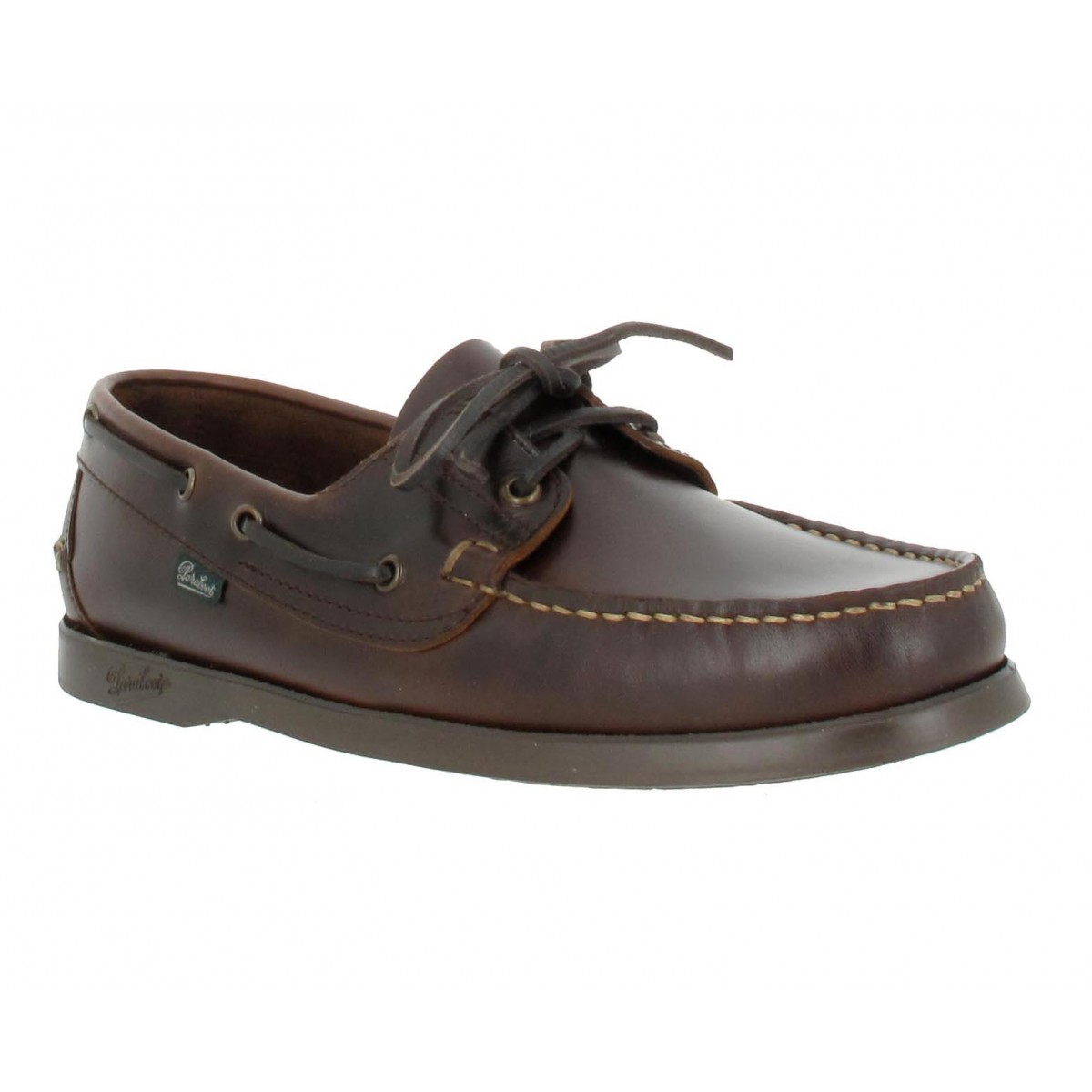 Chaussures bateaux PARABOOT Barth cuir Homme Marron America