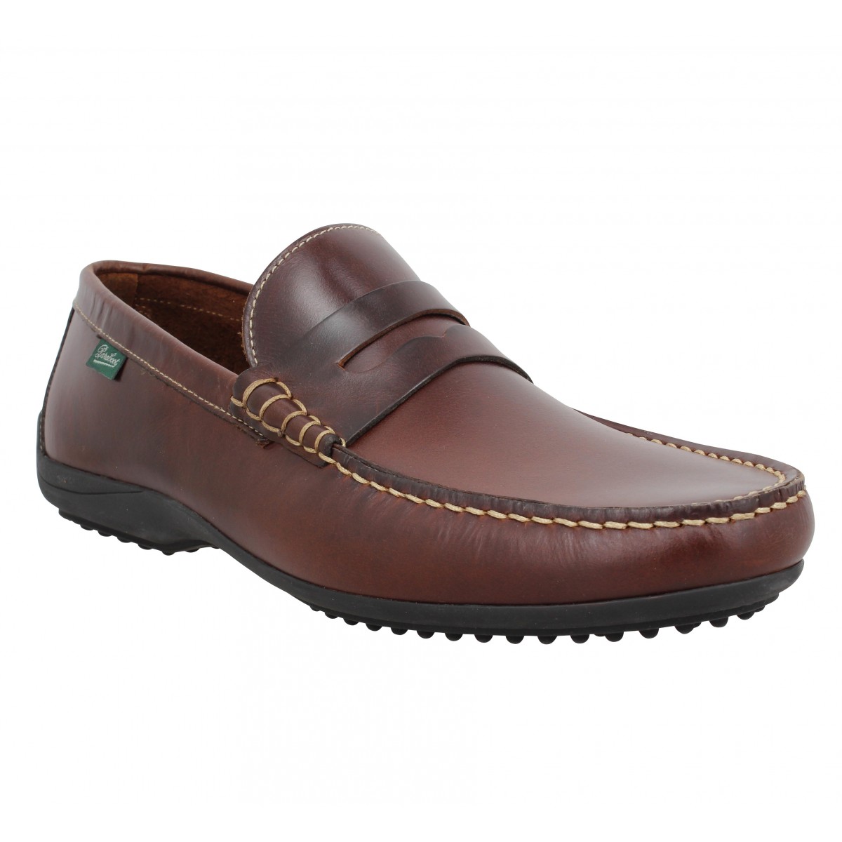 Mocassins PARABOOT Cabrio cuir Homme Marron America