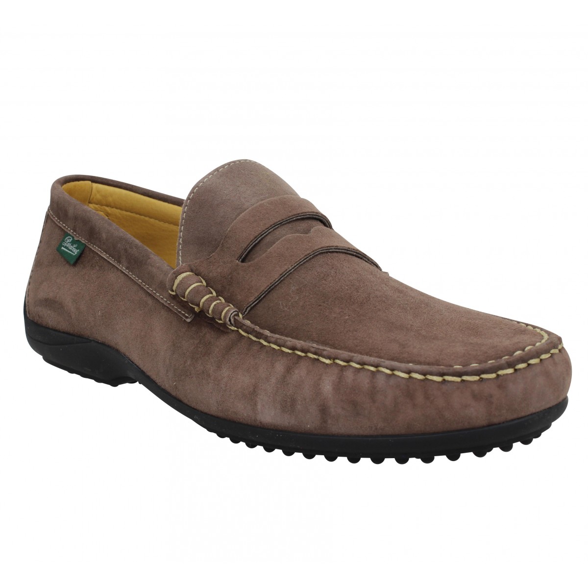 Mocassins PARABOOT Cabrio velours Homme Cafe