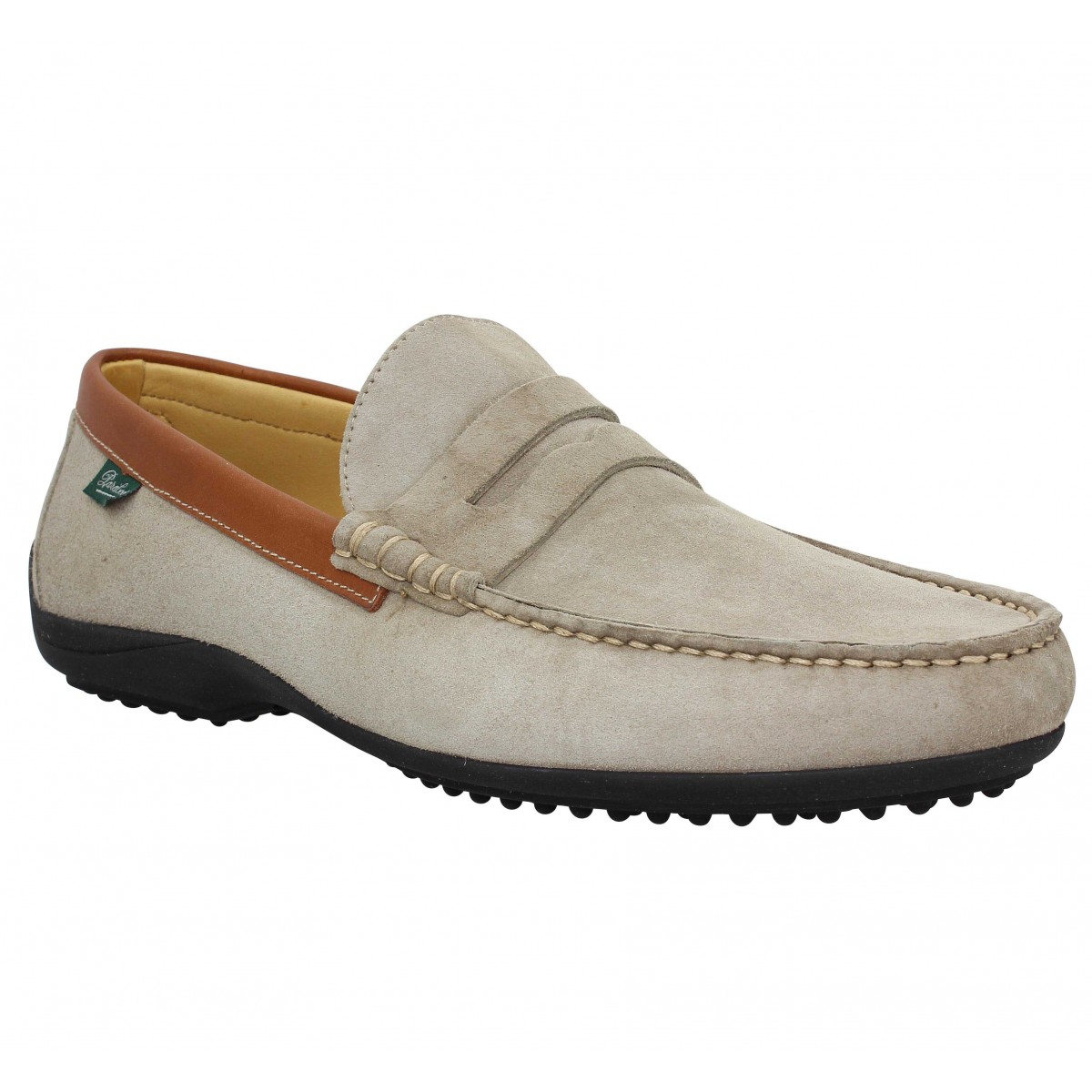 Mocassins PARABOOT Cabrio velours Homme Gris