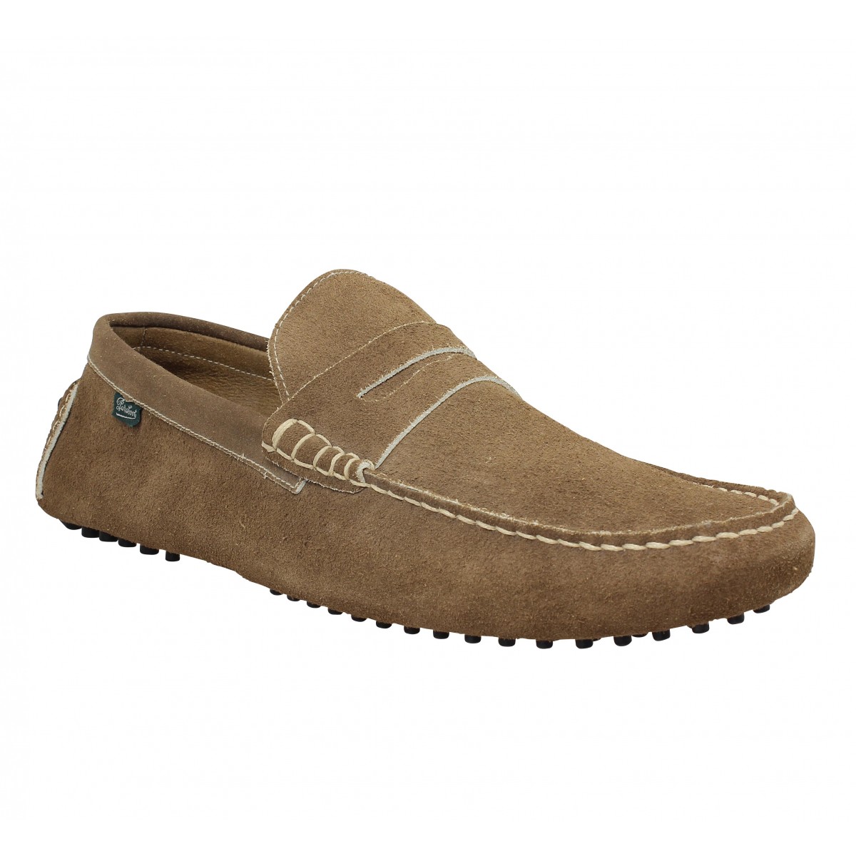 Mocassins PARABOOT Spider velours Homme Beige