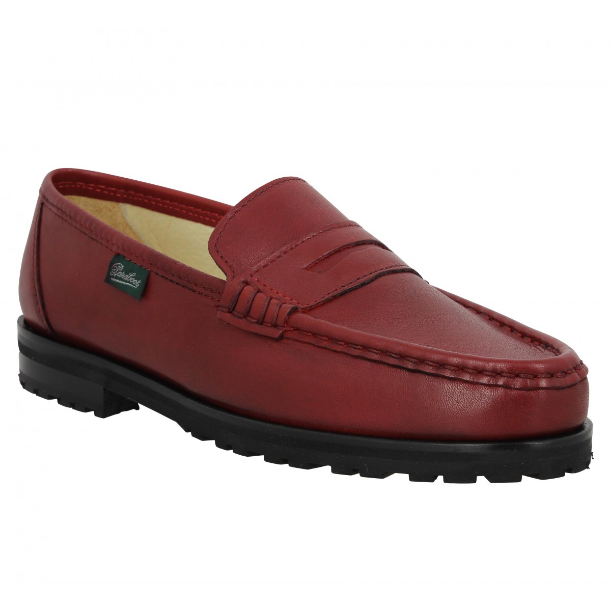 mocassin femme rouge