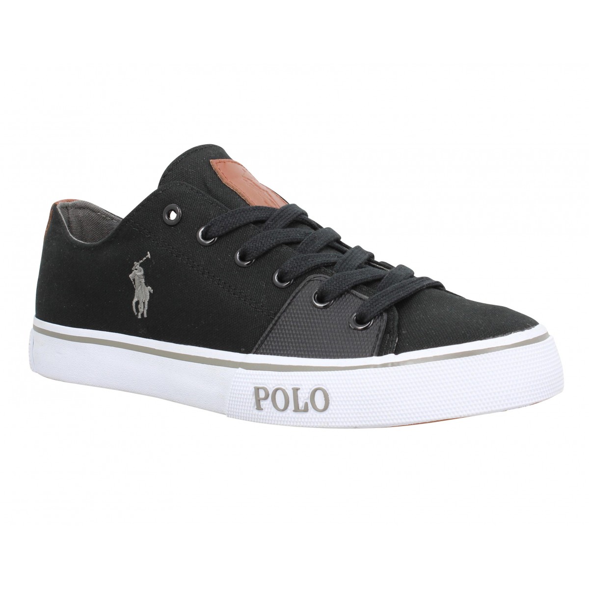 Baskets POLO RALPH LAUREN Cantor Low toile Homme Noir