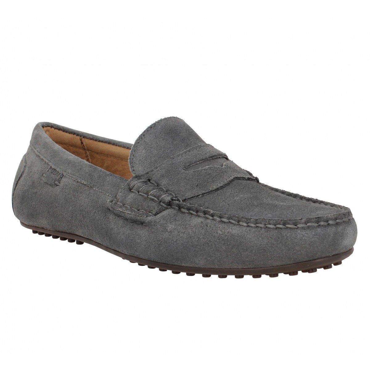 Mocassins POLO RALPH LAUREN Wes E velours Homme Gris