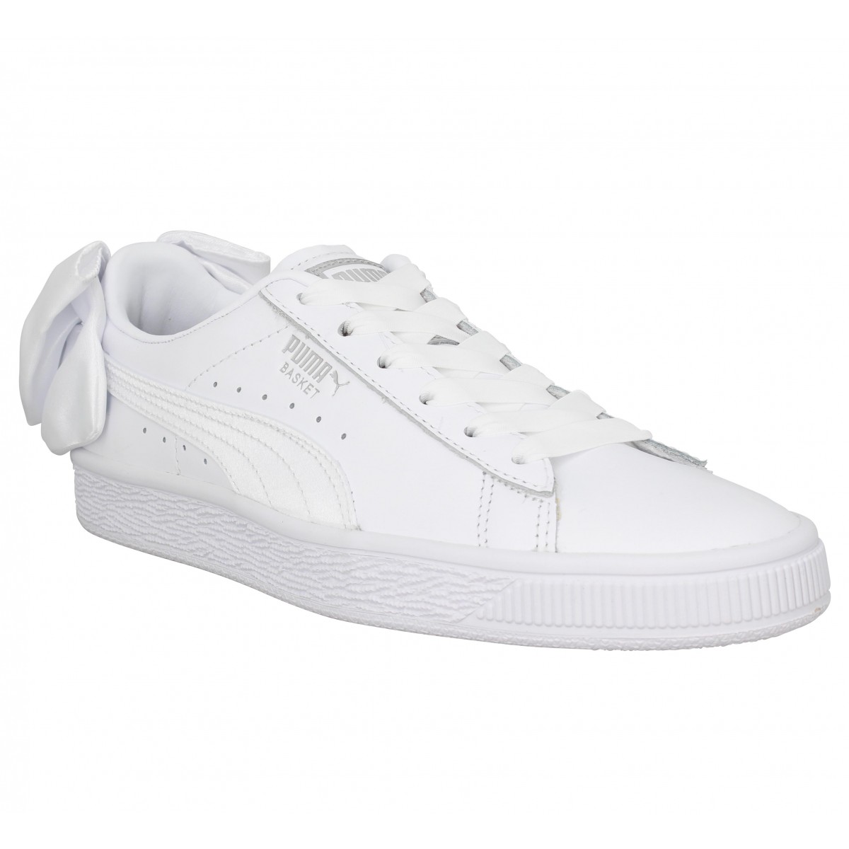 puma blanche en cuir