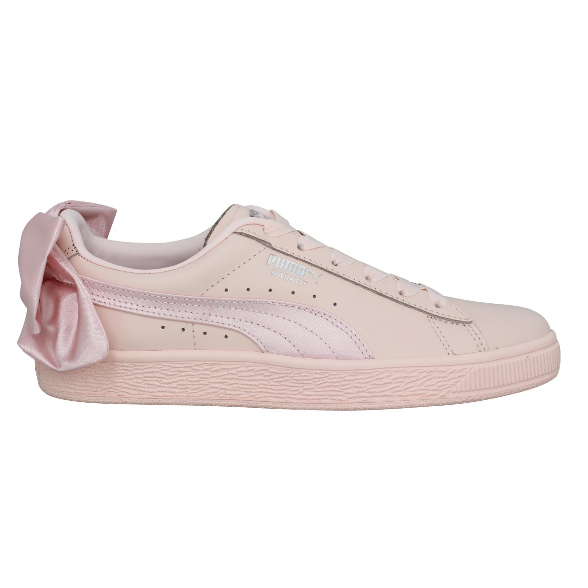 puma rose cuir