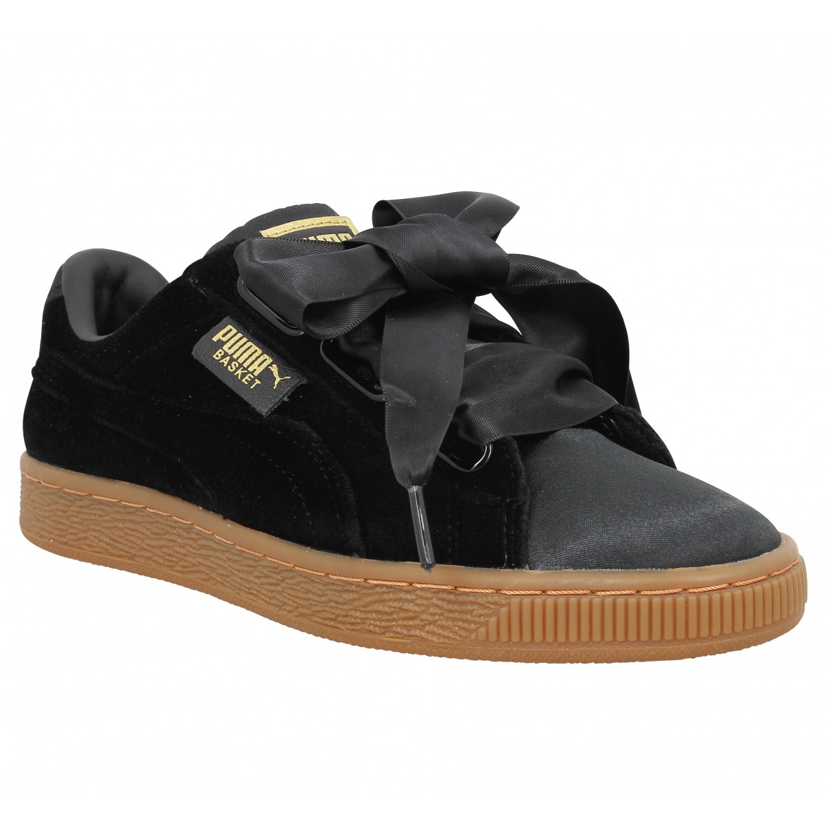 puma basket femme noir