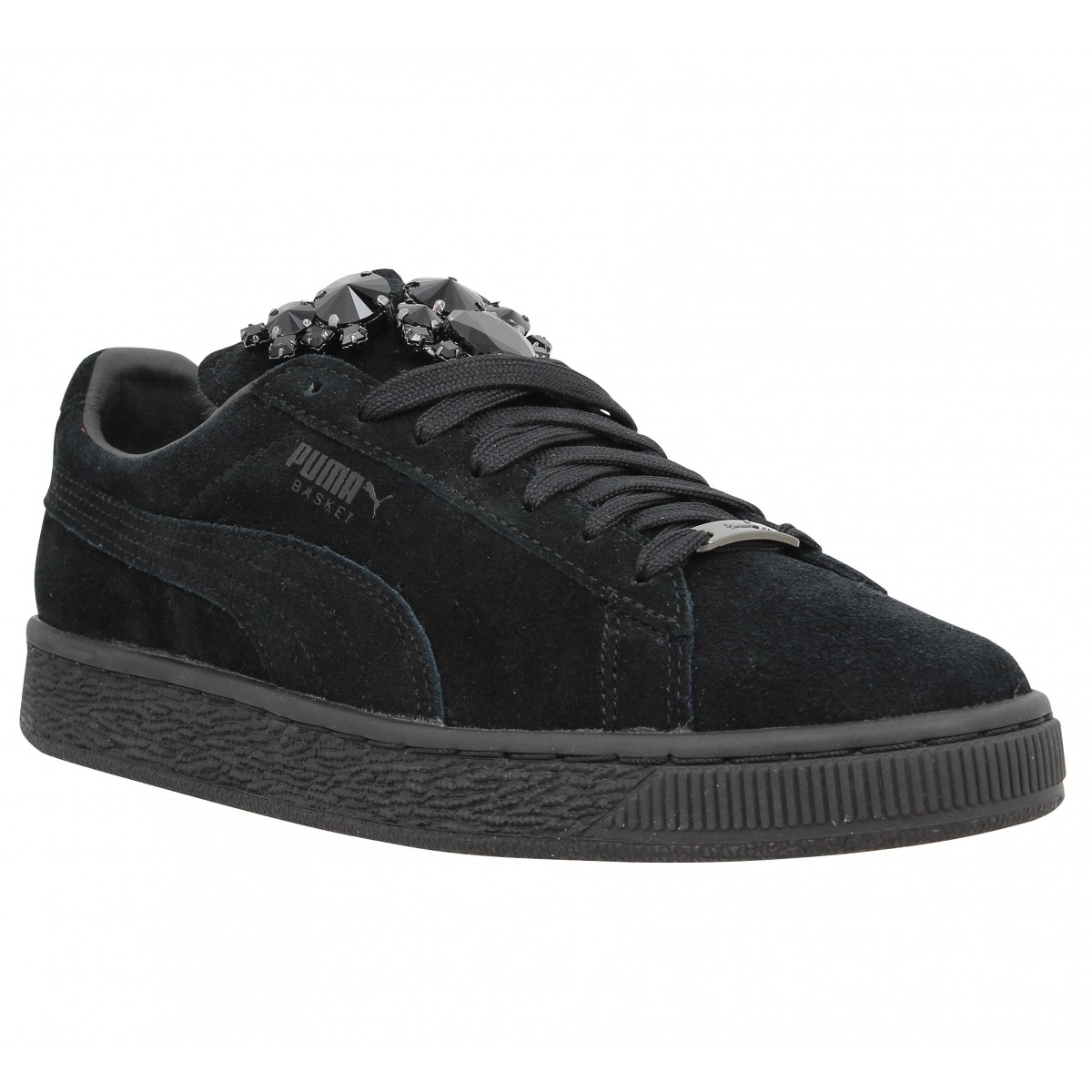 puma basket femme noir