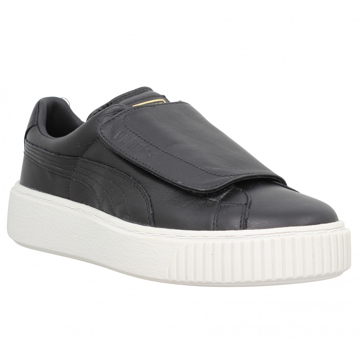 puma cuir noir femme