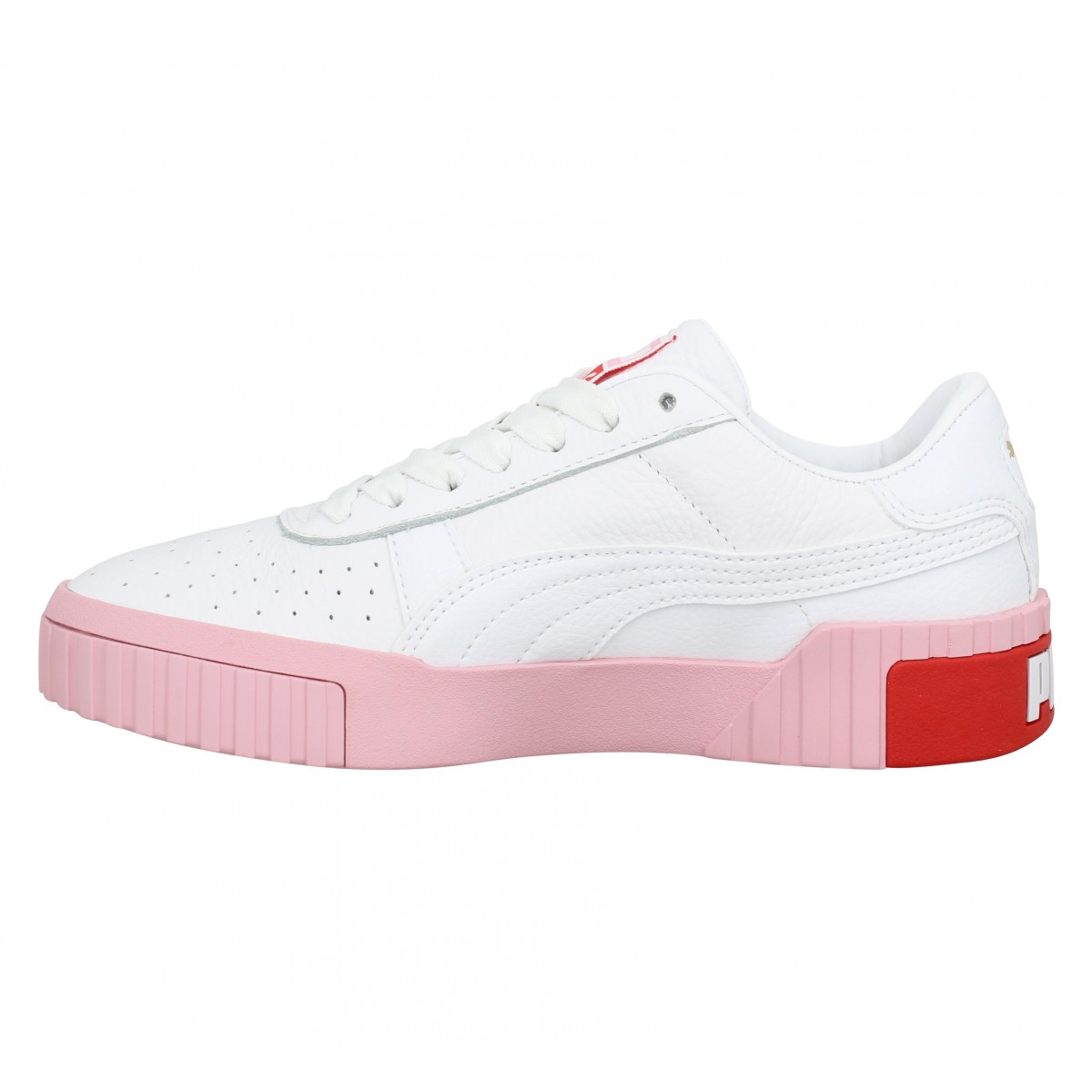 puma cali blanche et rose