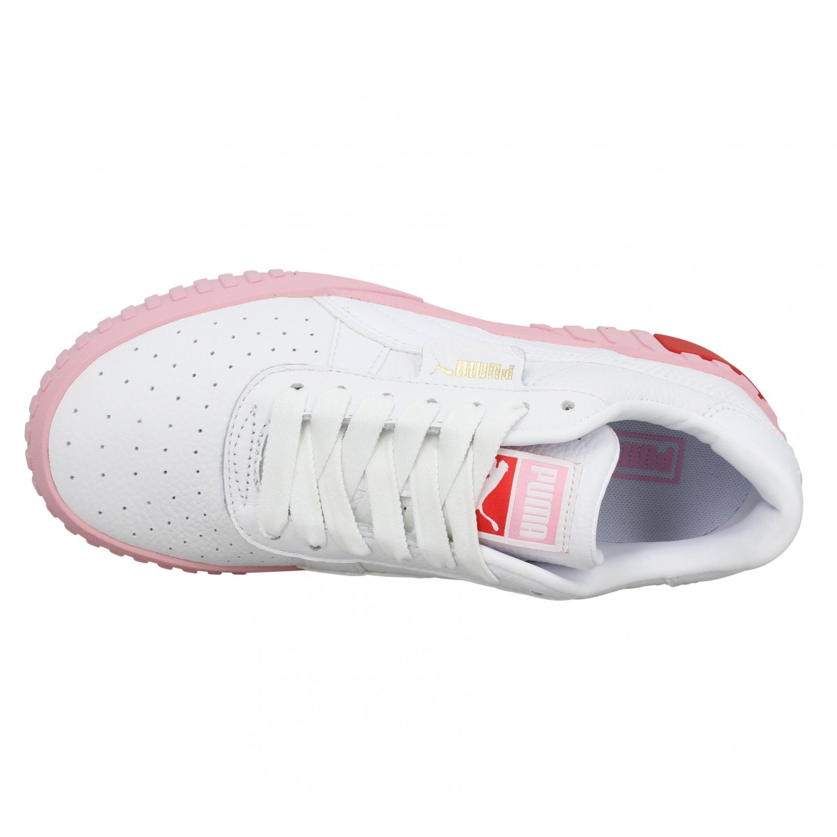 puma cali blanche et rose