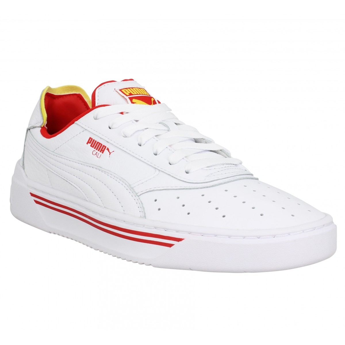 puma cali rouge et blanche