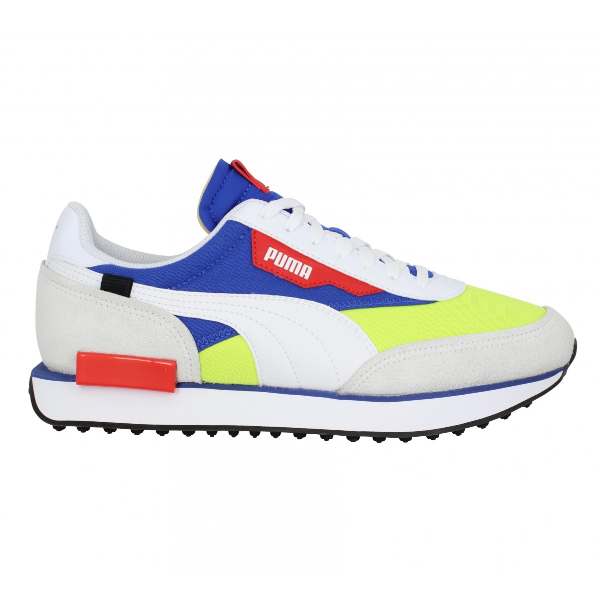 Chaussures Puma future rider play on velours toile homme blanc ...