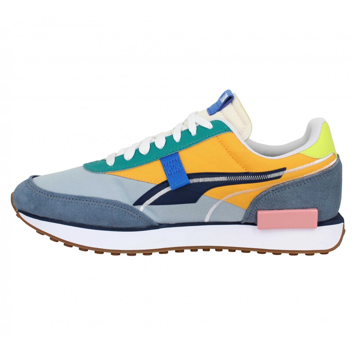Puma Future Rider Twofold Sd Velours Toile Homme China Blue Homme Fanny Chaussures