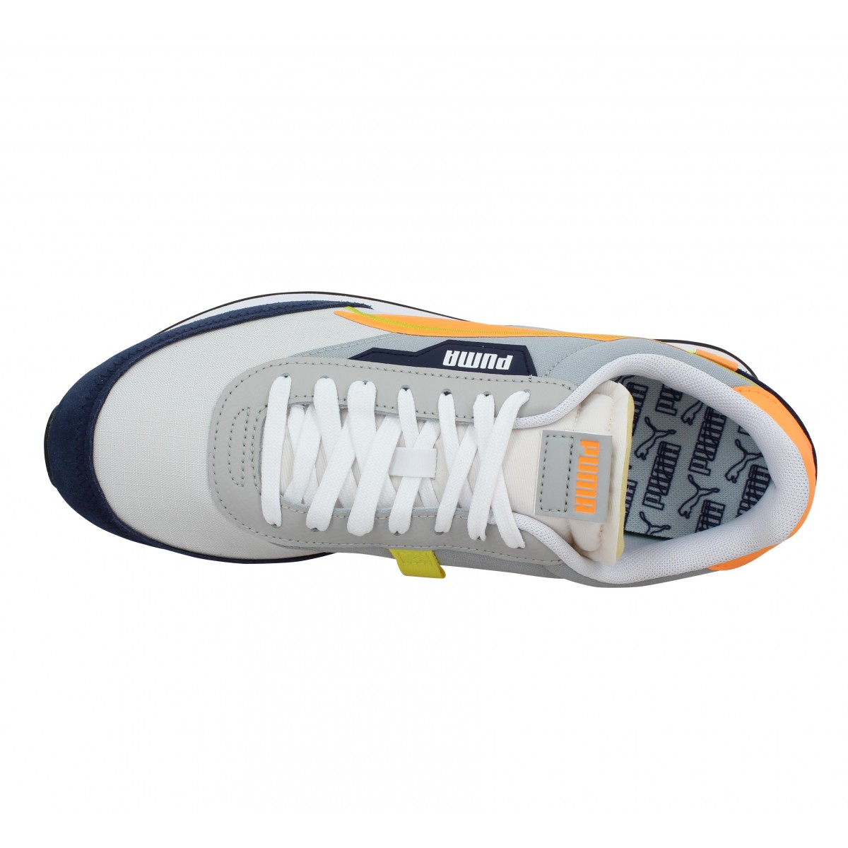 Puma Future Rider Twofold Sd Velours Toile Homme Gris Orange Homme Fanny Chaussures