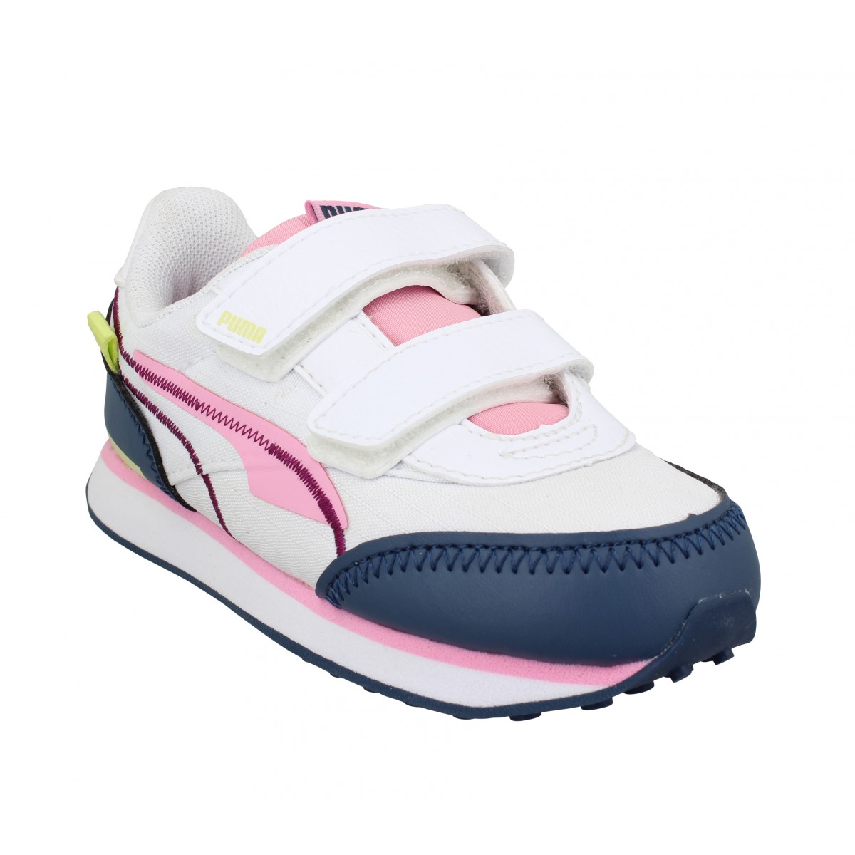 Baskets PUMA Future Rider Twofold V toile Enfant Blanc Rose