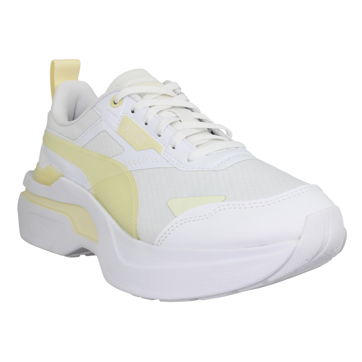 Baskets PUMA Kosmo Rider Tech toile Femme Blanc Anis