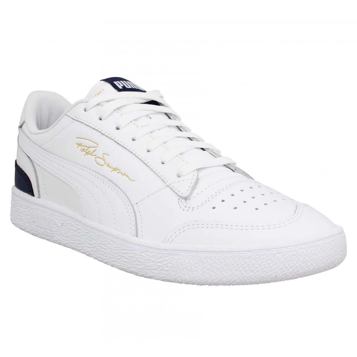 puma blanche en cuir