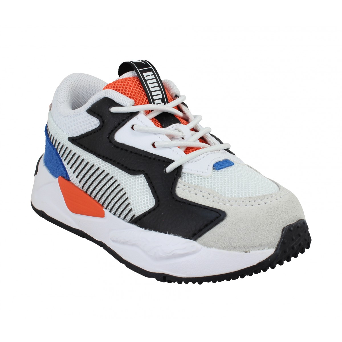 Baskets PUMA RS Z Top Elast toile Enfant White Black