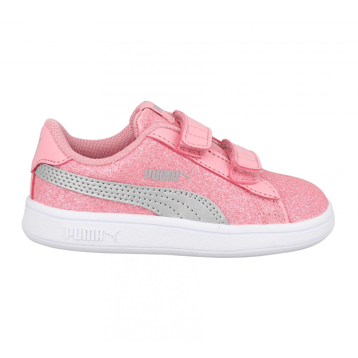 Smash Glitz Glam Chaussure Bébé Fille PUMA ROSE pas cher - Baskets basses  fille PUMA discount