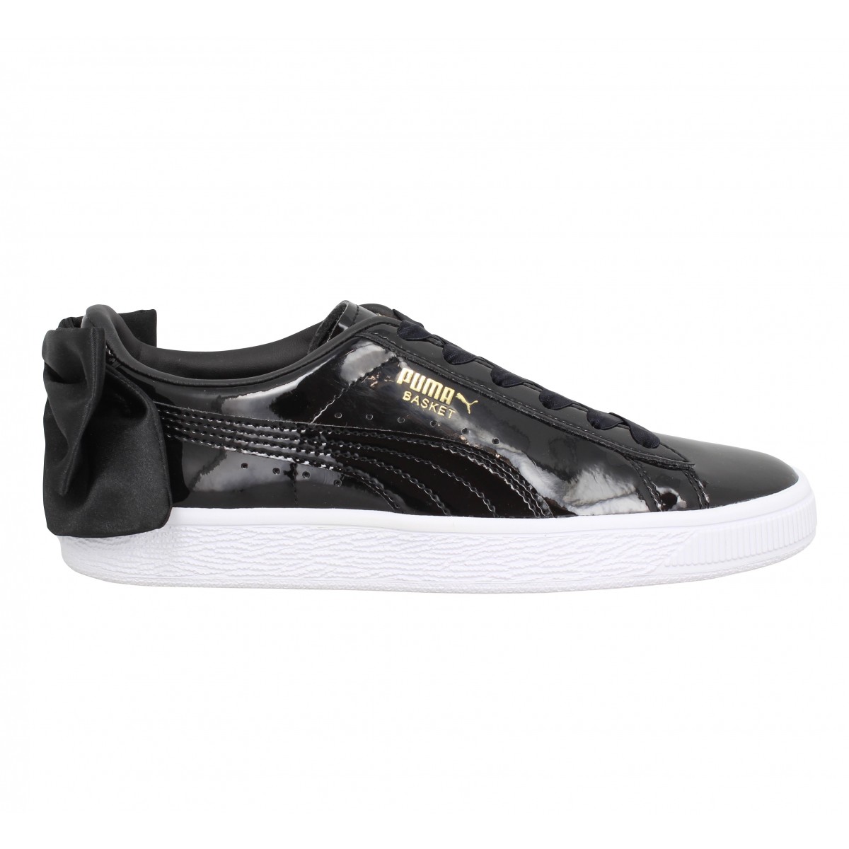 basket femme puma noir vernis