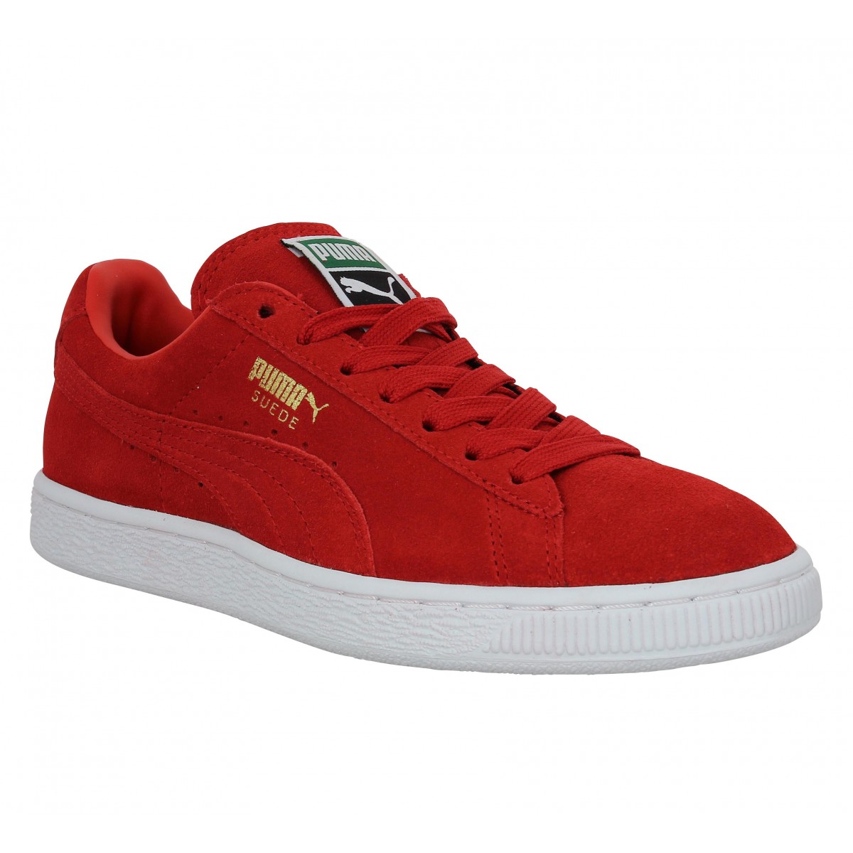 puma suede rouge et blanche