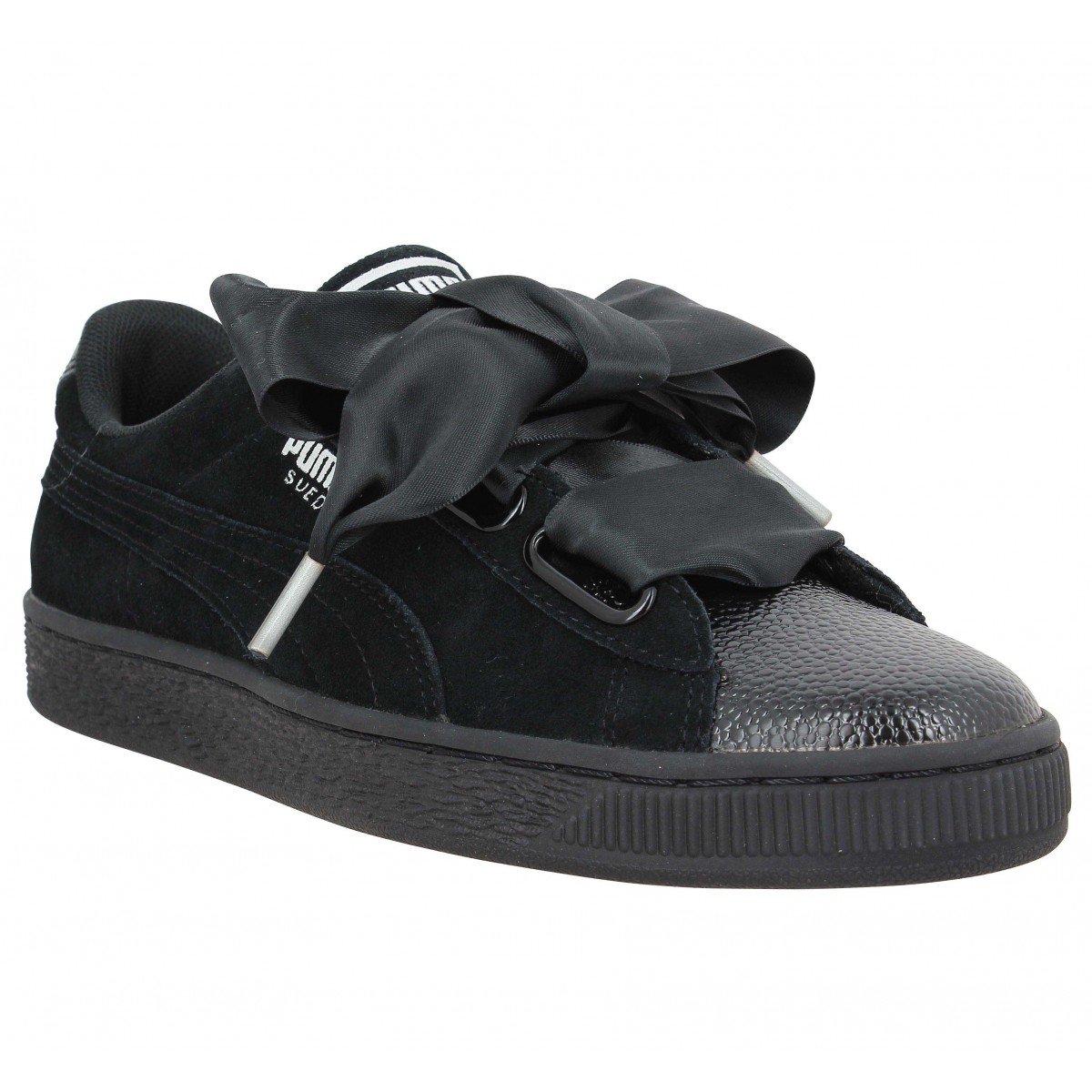 basket puma vernis noir femme