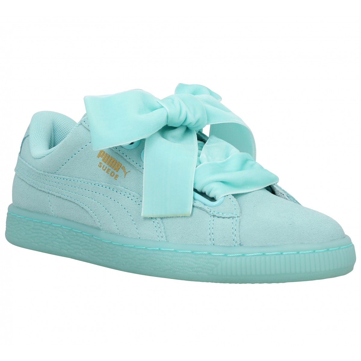 Puma suede blanche vernis store