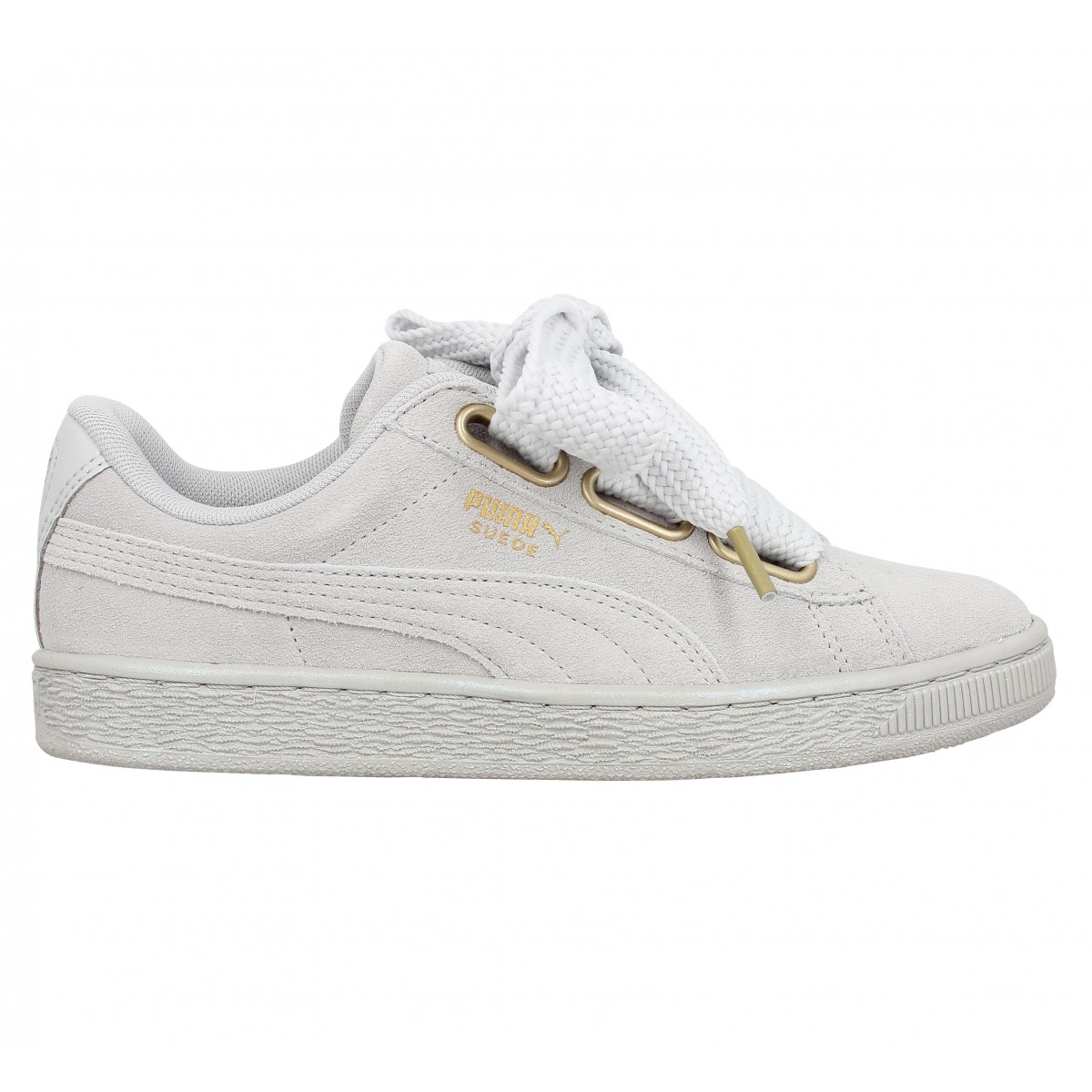 puma suede heart grise femme