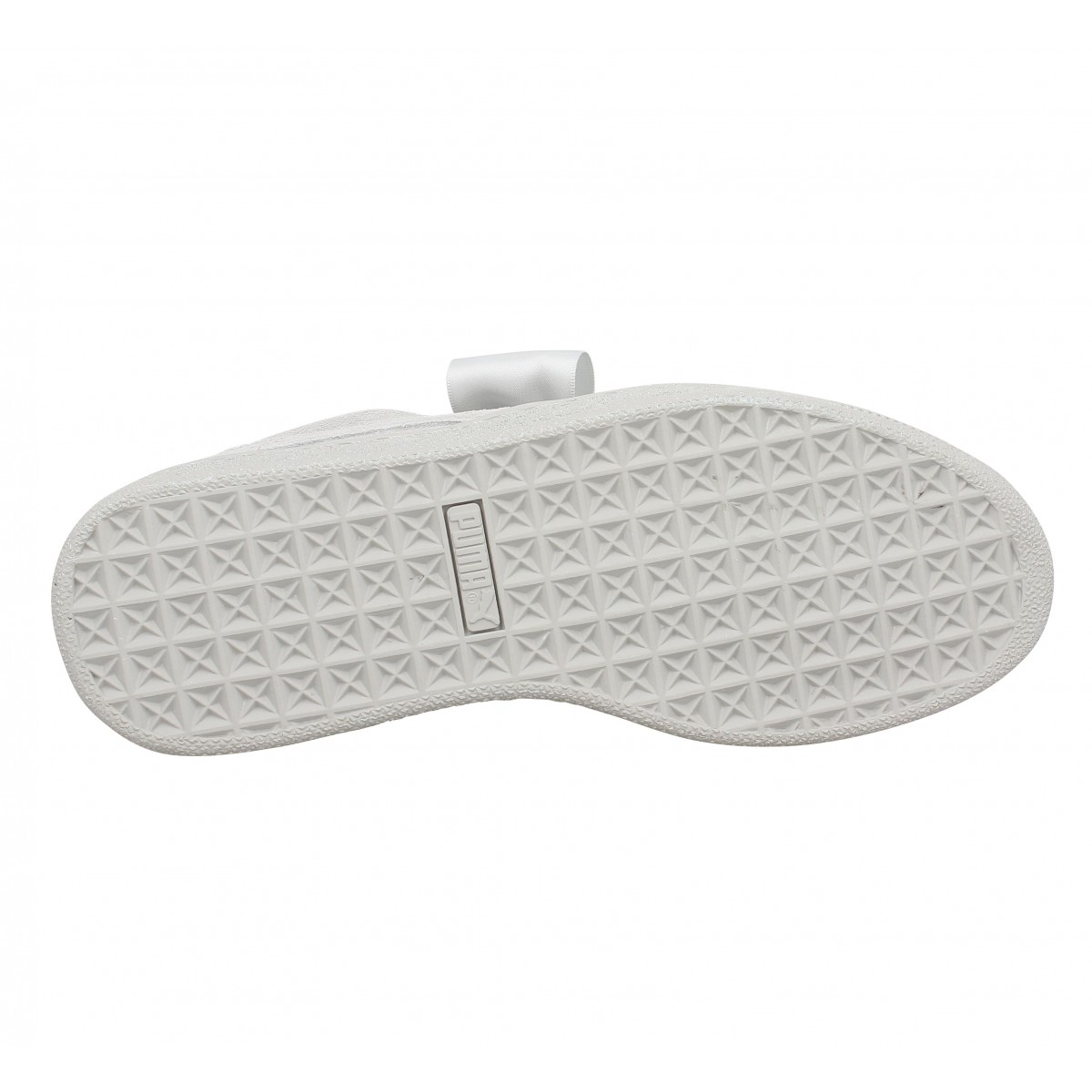 Puma suede heart satin gris femme Fanny chaussures