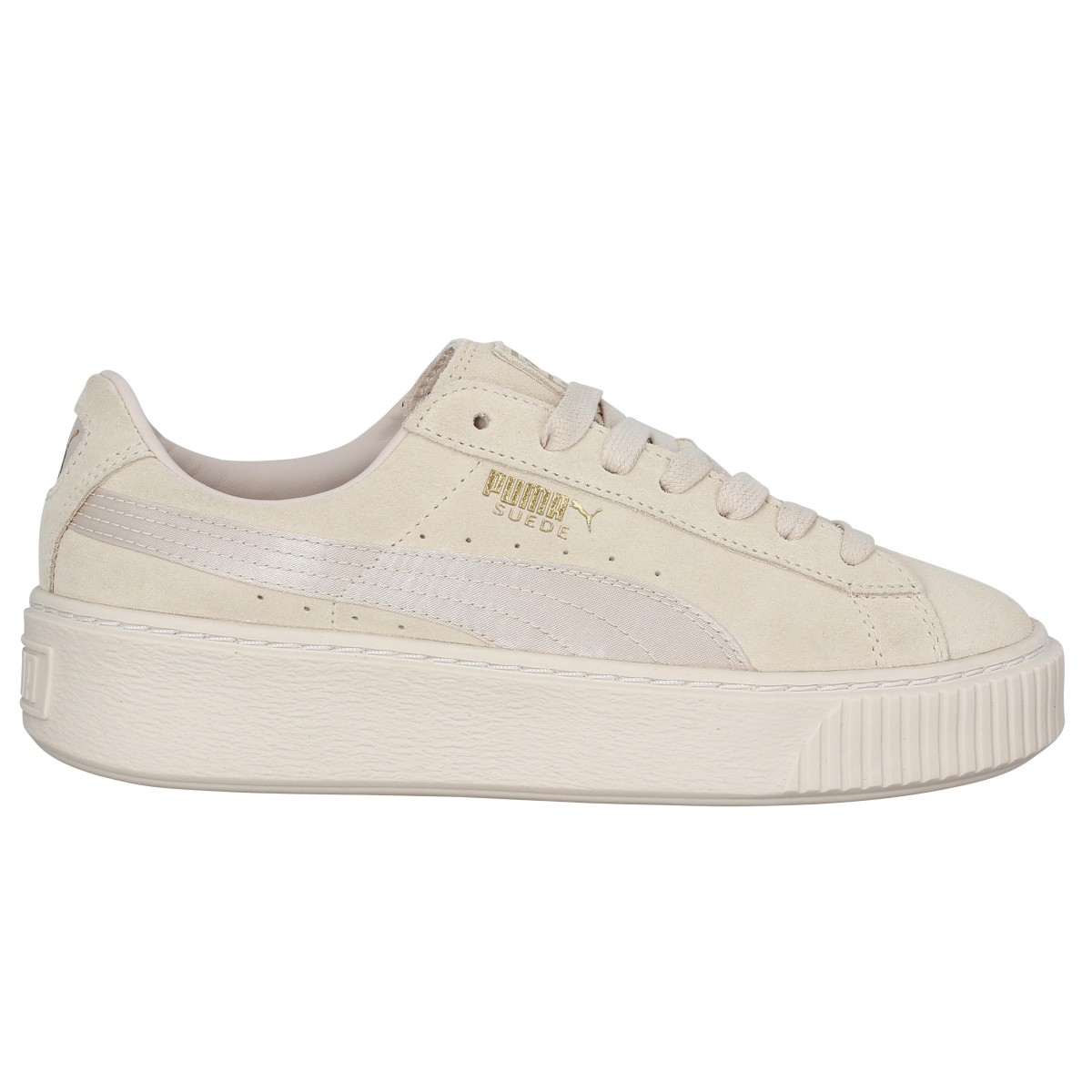 puma suede platform marron