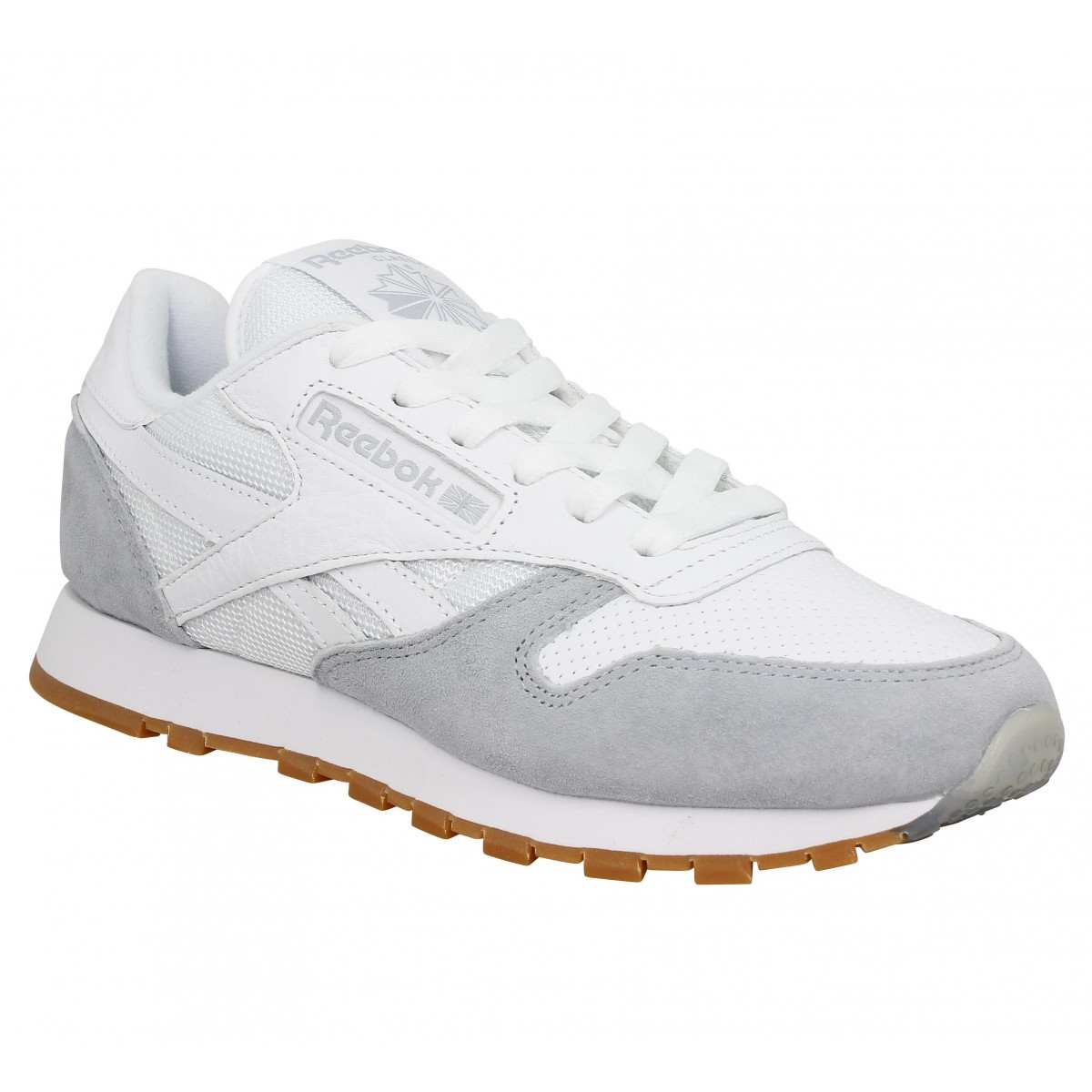Reebok classic leather femme gris hot sale