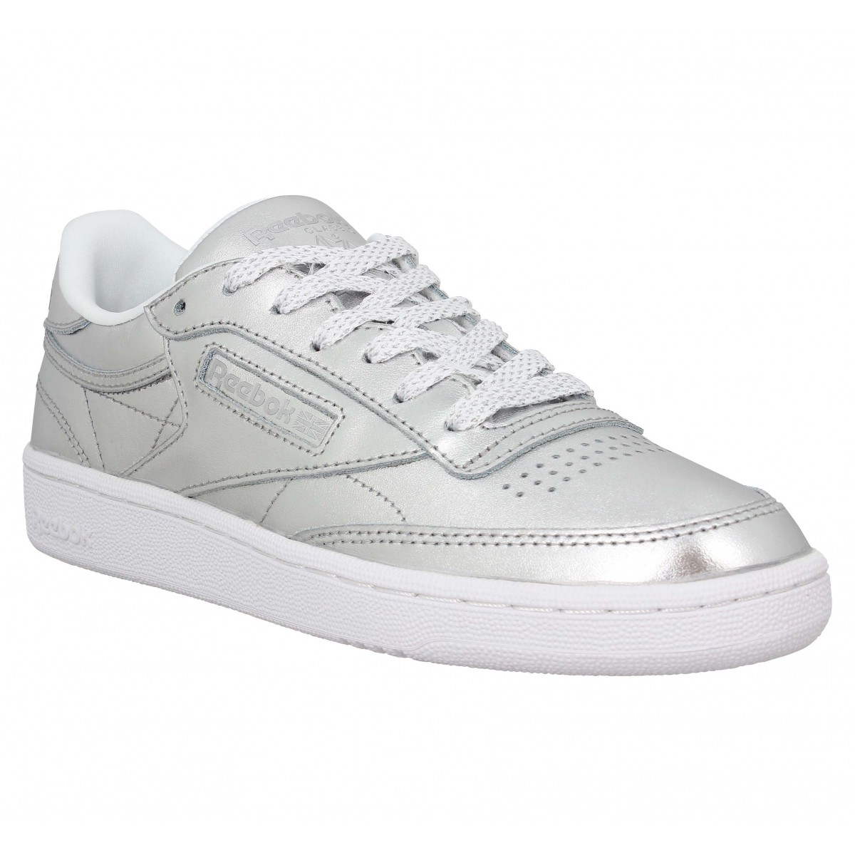 reebok blanche et argent