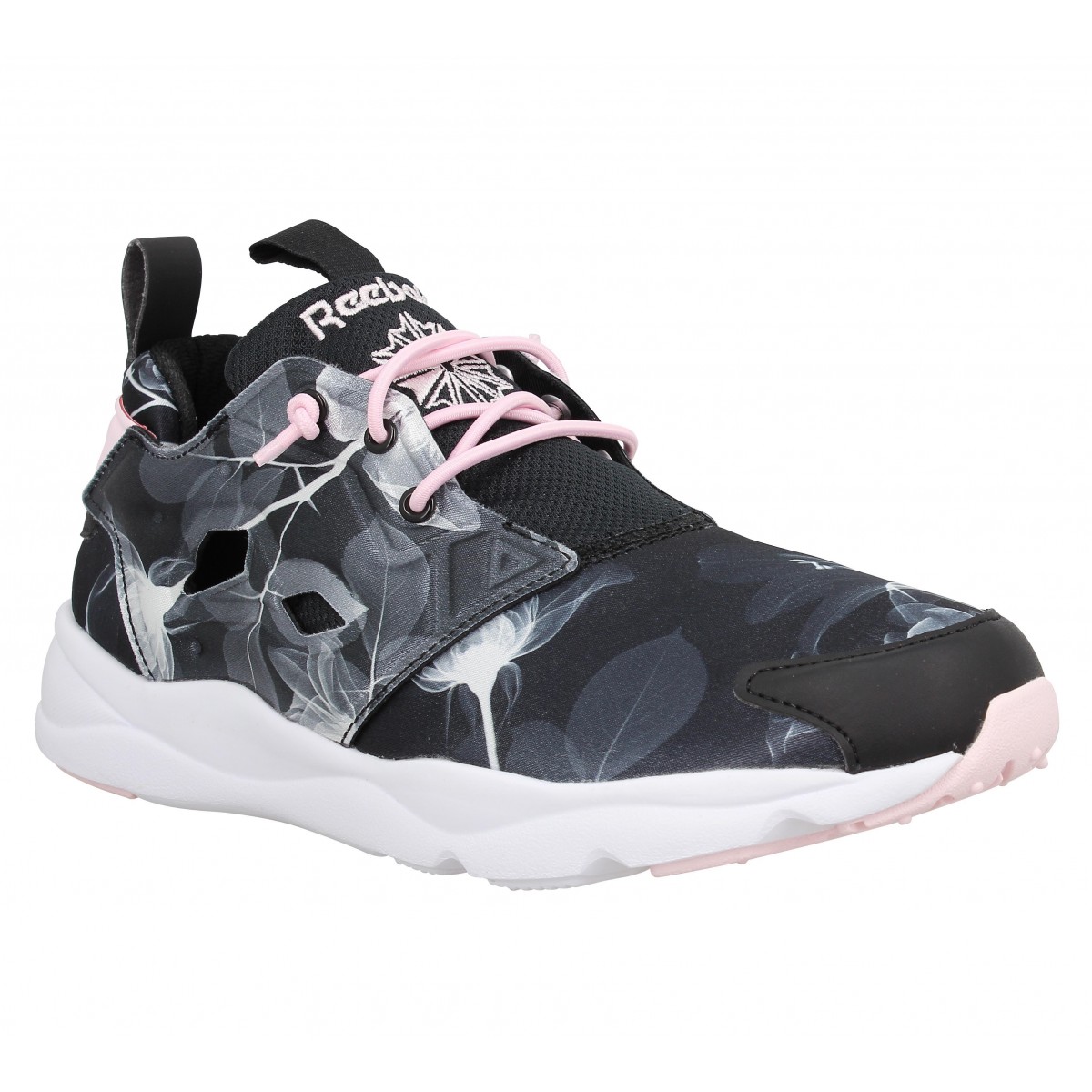 basket reebok femme noir et rose