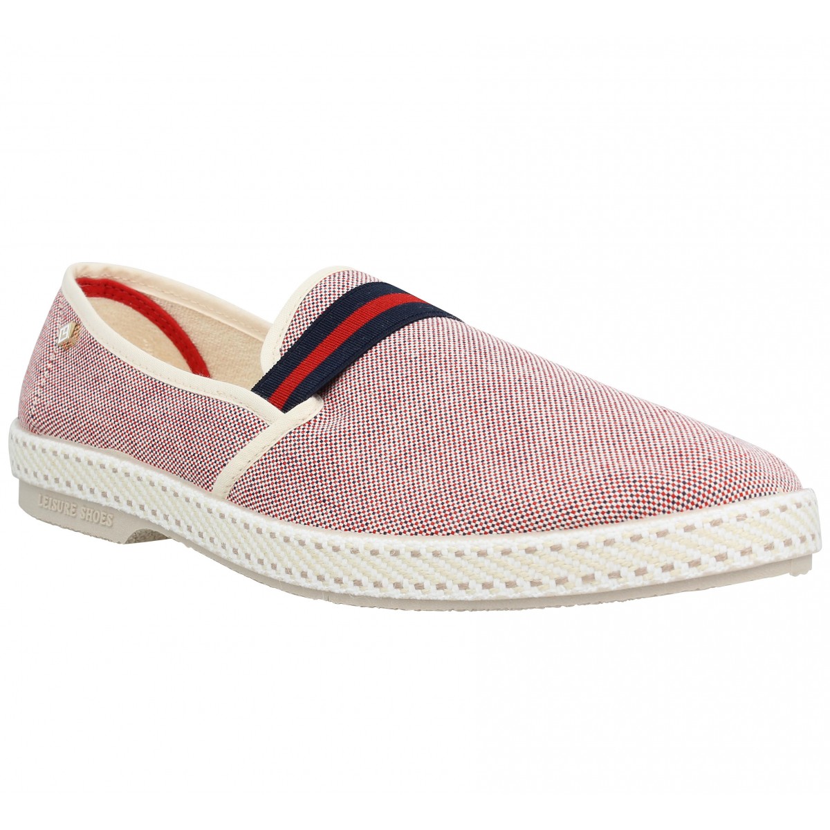 Espadrilles RIVIERAS College toile Homme Rouge
