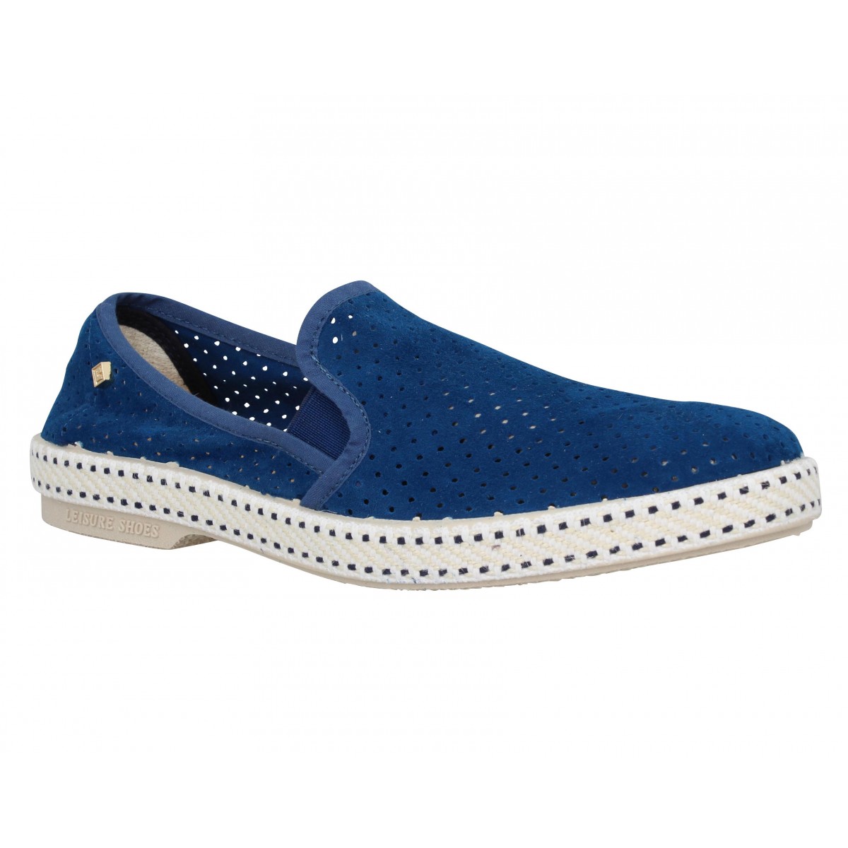 Espadrilles RIVIERAS Sultan 30 velours Femme Bleu