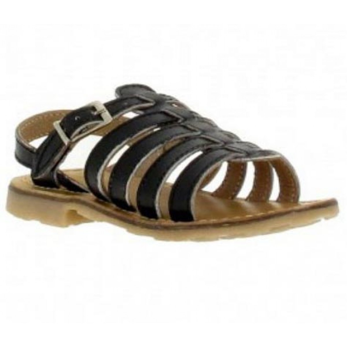 Sandales VALENTINE LA COQUINE 314 cuir Enfant Noir