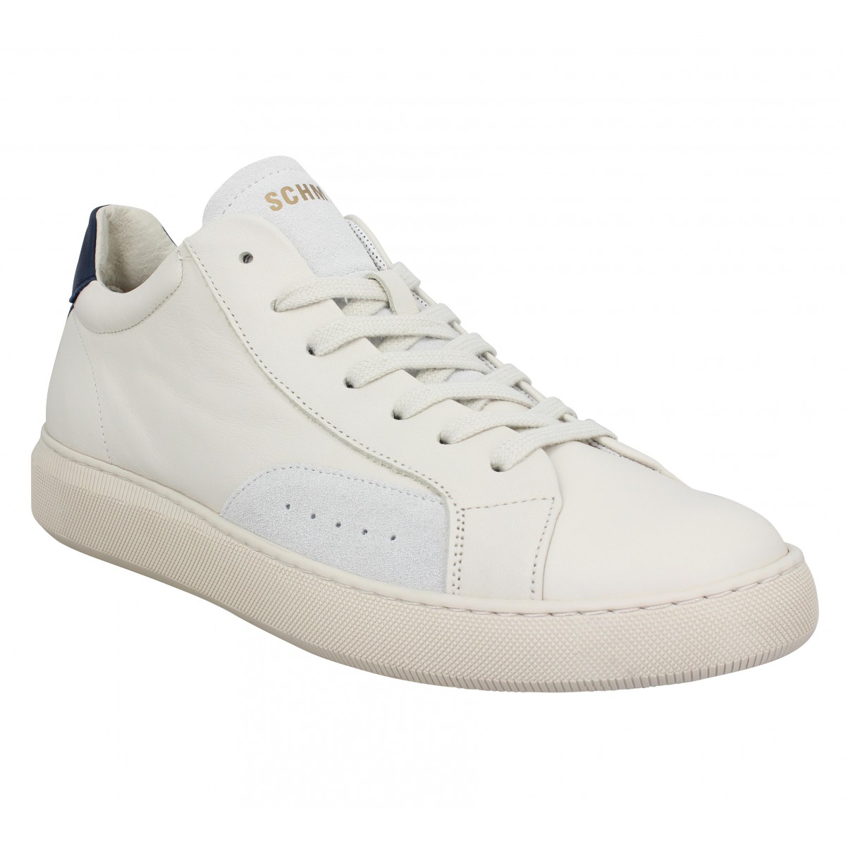 Baskets SCHMOOVE Clear Sneaker cuir Homme Off White Navy