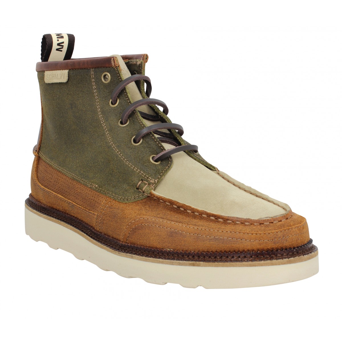 Bottines SCHMOOVE Dock Mid oil suede Homme Chestnut