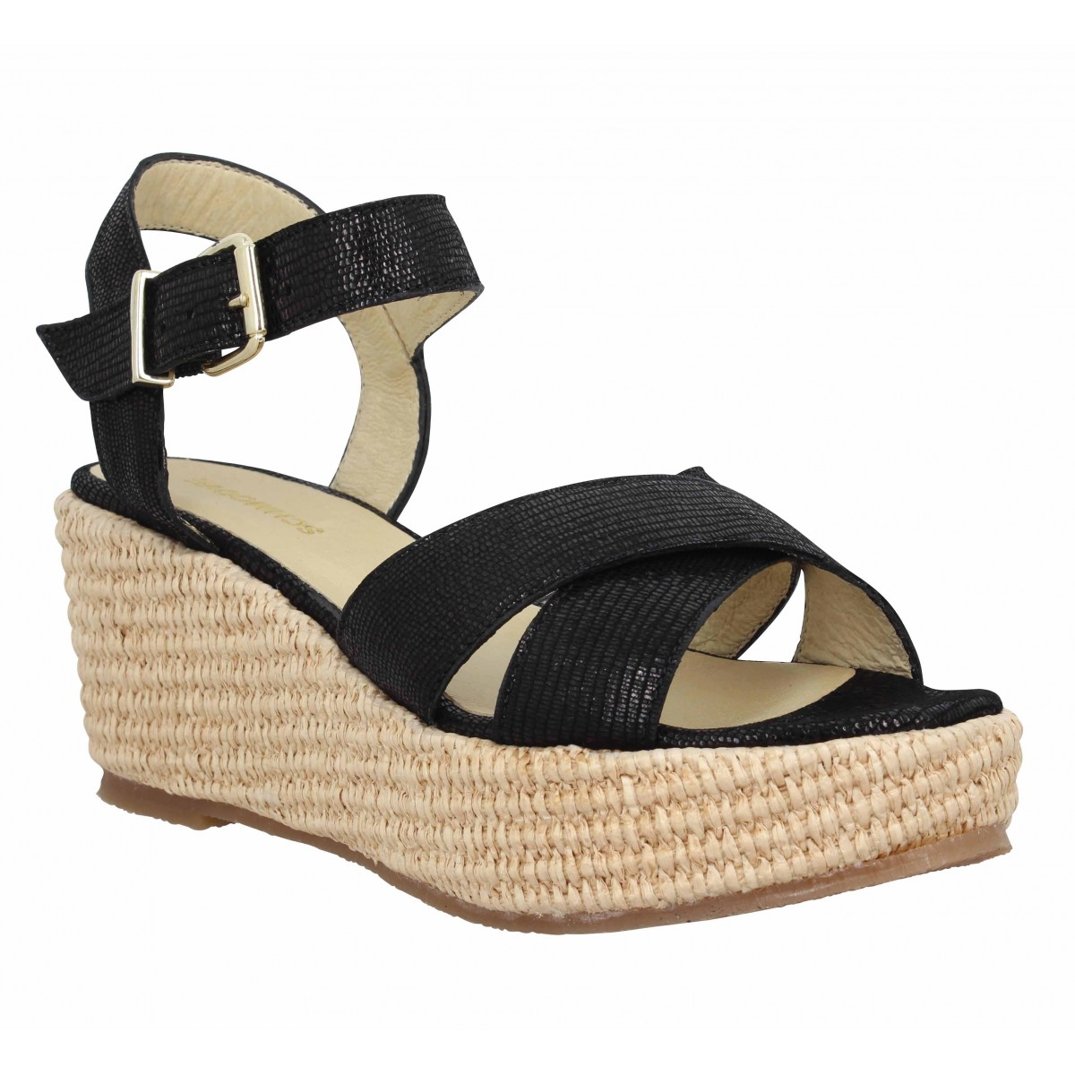 SCHMOOVE Luna Sandale cuir Femme Noir