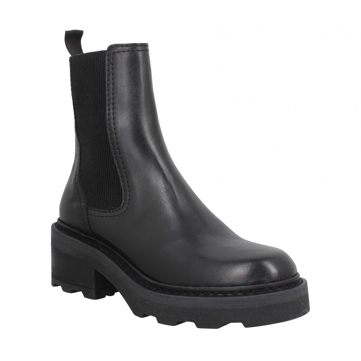 Bottines SCHMOOVE Mike Chelsea cuir Femme Noir
