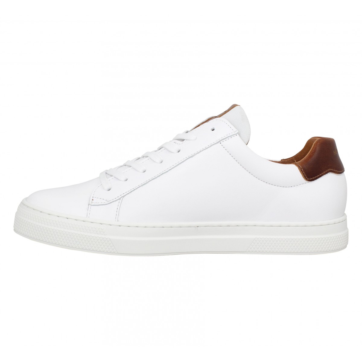 SCHMOOVE Spark Clay cuir Homme Blanc Camel
