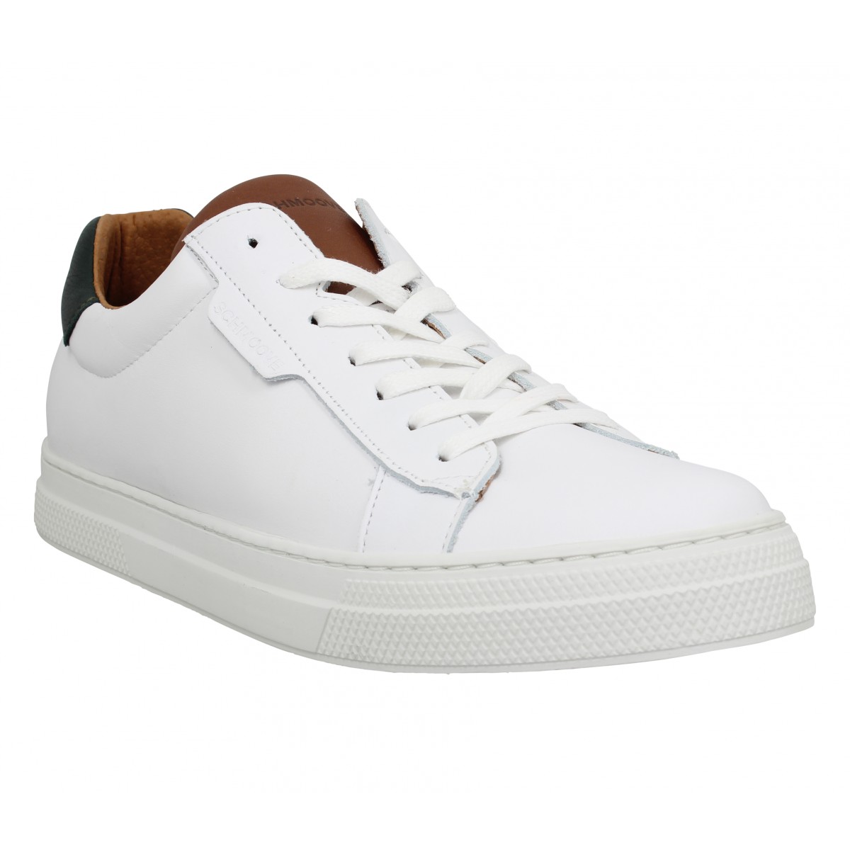 Baskets SCHMOOVE Spark Clay Mix cuir Homme Blanc Cedre