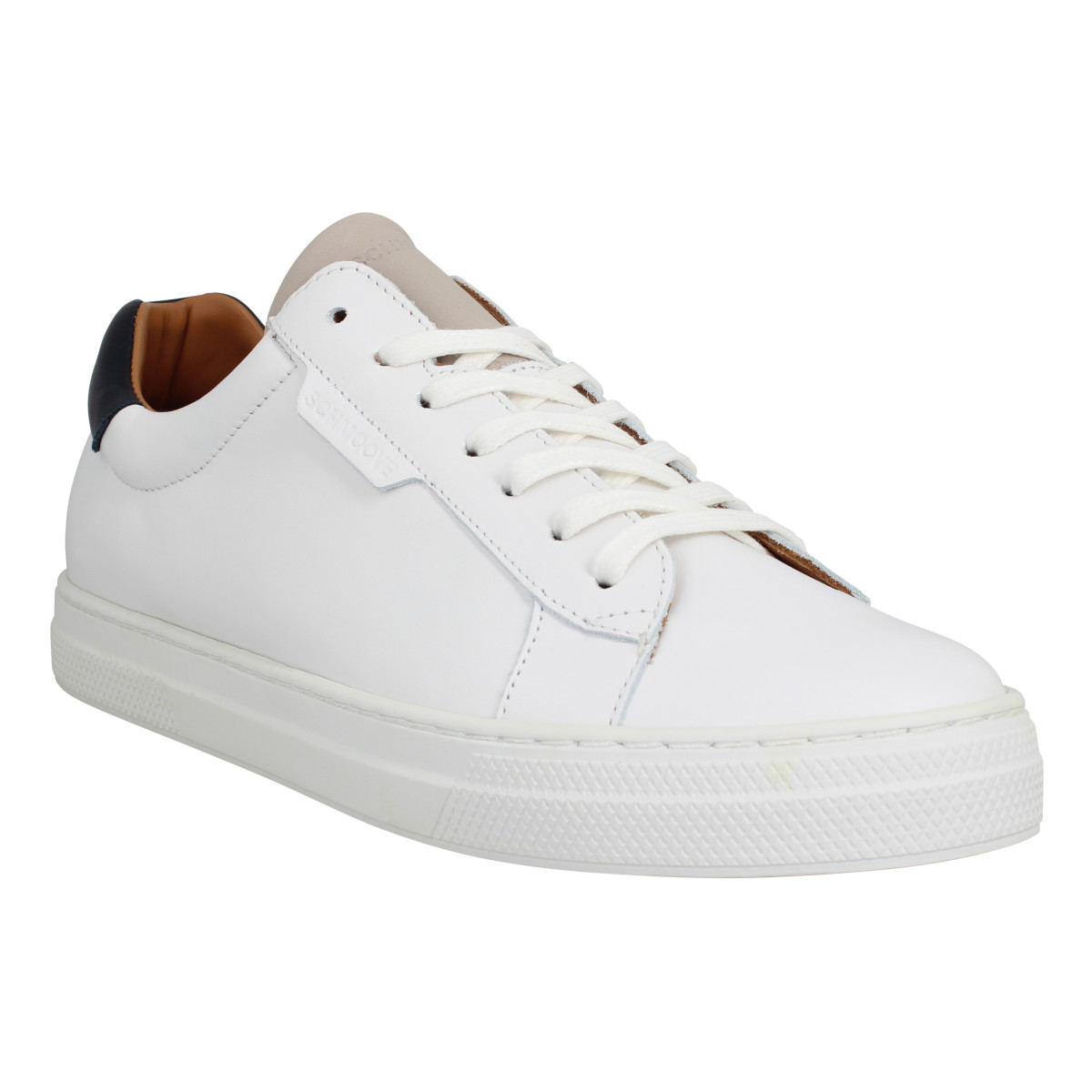 Baskets SCHMOOVE Spark Clay Mix cuir Homme Blanc Zinc Navy