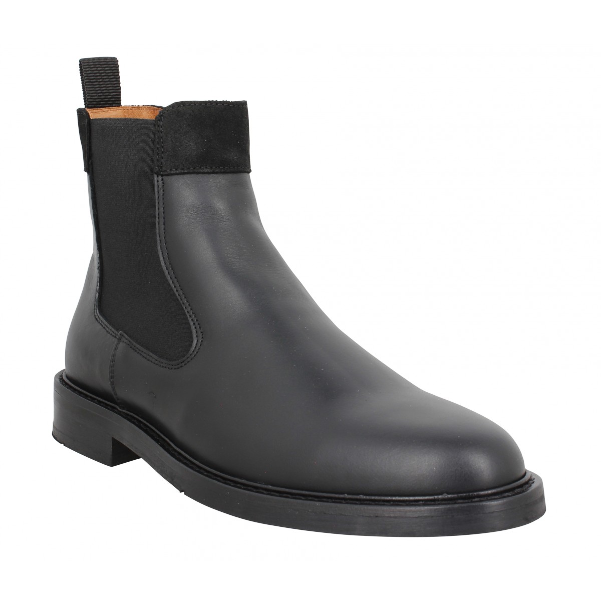 Bottines SCHMOOVE Wolf Chelsea cuir Homme Noir