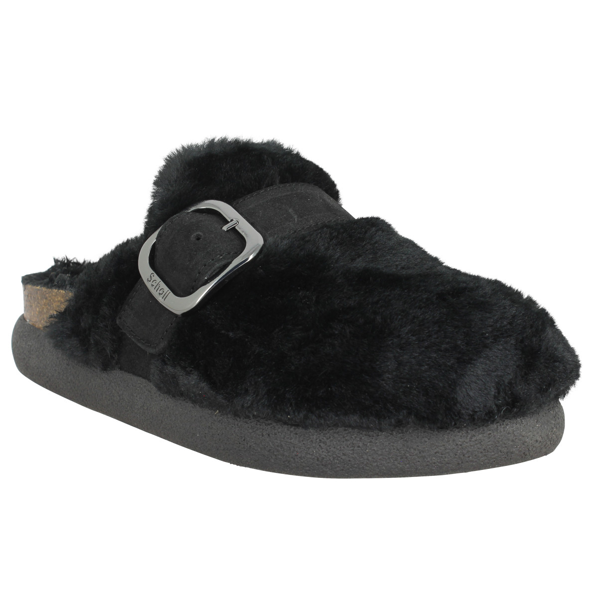 Mules SCHOLL Ivy Big Buckle textile Femme Noir