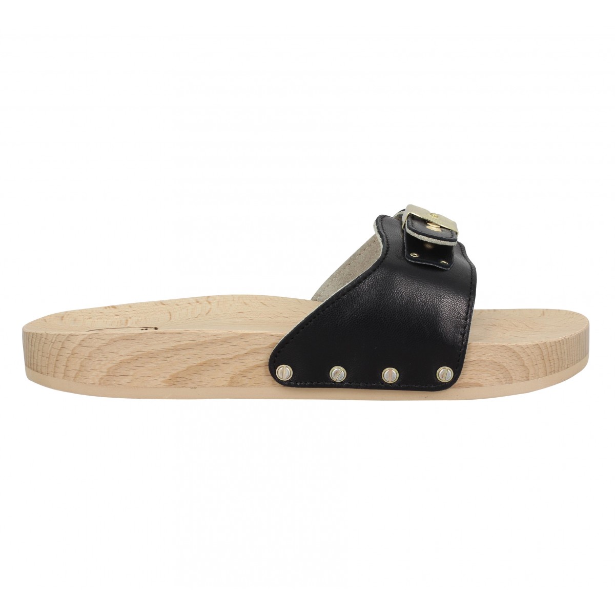 Scholl pescura flat cuir femme noir femme Fanny chaussures