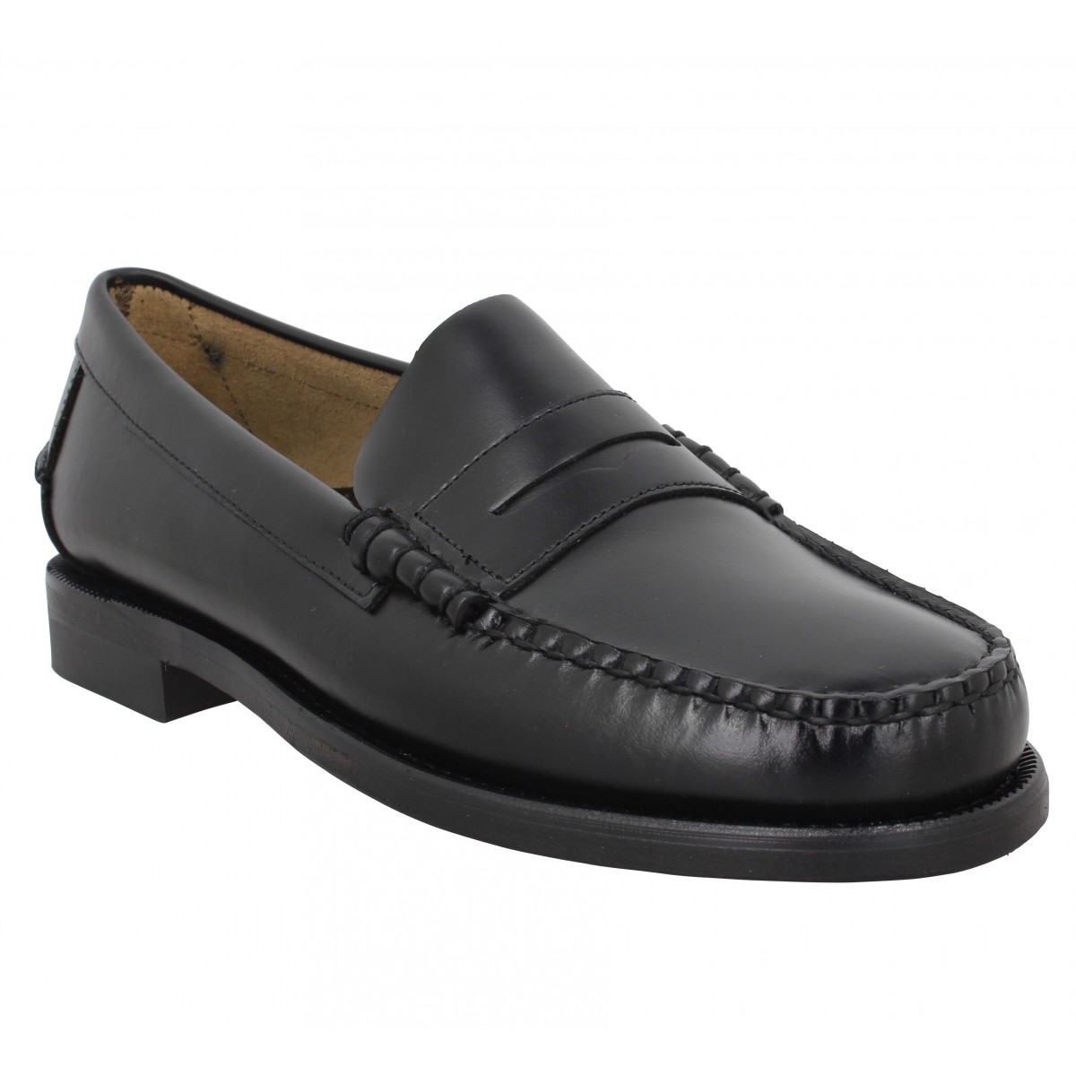 SEBAGO Classic Dan W (Wide) cuir Homme-43,5-Black