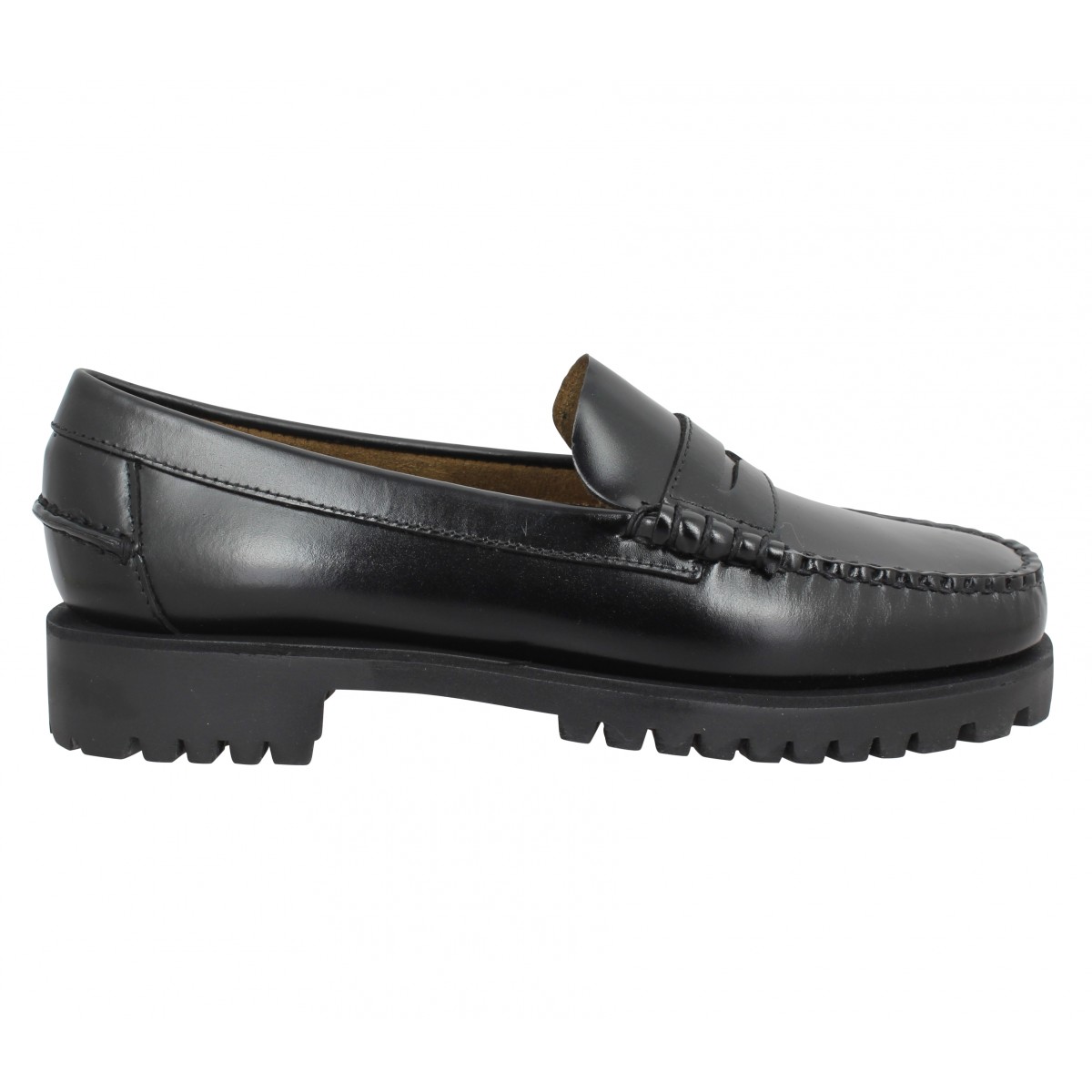 Sebago noir vernis outlet