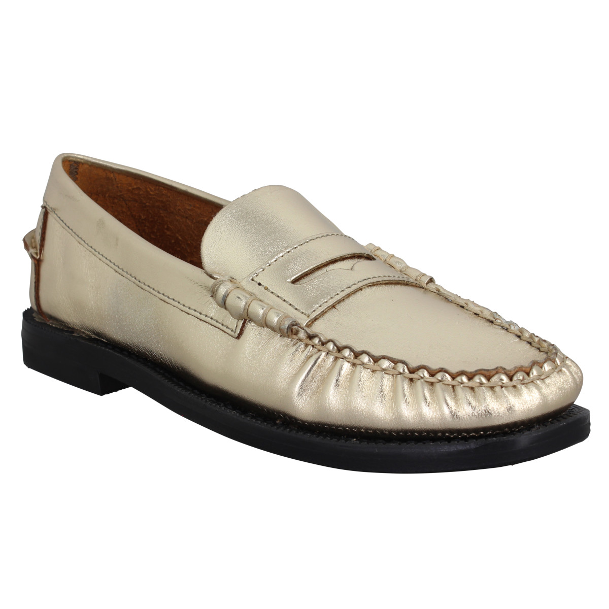 Sebago Femme Dan Met Cuir -37-gold